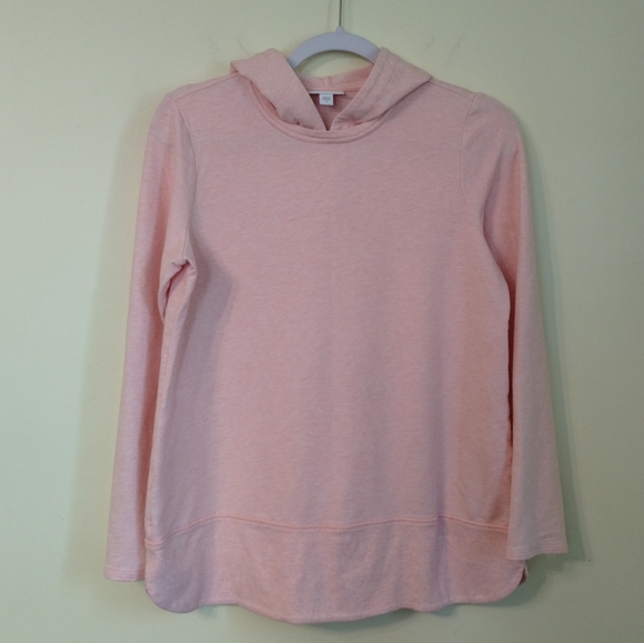 J Jill Soft Coral Dust Heather Pure Jill Harmony Rib-Trimmed Hoodie Women Size S - Picture 15 of 16